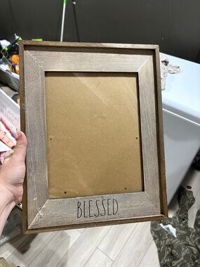 Rustic 'Blessed' Wood Picture Frame - Brown